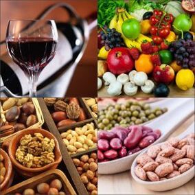 Recommended foods for Mediterranean diet