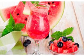 Watermelon drink on watermelon diet menu for weight loss in a week